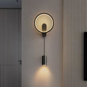 Soyer Lighting Wall Lamp Modern Circular Design with Pendant Light