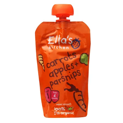 Ellas Kitchen Organic Carrots Apples And Parsnips 6Plus Months Baby Food