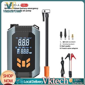 [Vktech] Portable Air Compressor Car Battery Jump Starter Electric Air Pump Cordless Air Pump for Cars SUVs & Trucks