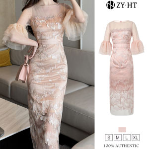 ZYHT EraVogue Váy nữ Váy kem Váy ren Váy tay ống loe Váy công sở Váy Hiso Váy cổ điển Váy công sở Váy dự tiệc Váy dạ hội 21383