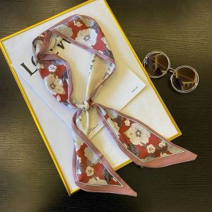 soft floral silk scarf syal fashion korea satin premium syal multifungsi tas rambut
