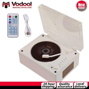 Retro CD Player Rechargeable Remote Control Portable CD Player Bluetooth-Compatible 5.0 Support CD BT USB 3.5mm AUX Home Music Player for Phone