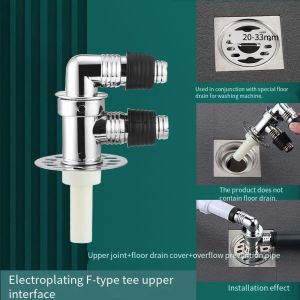【COD】Anti Leak Washing Machine Drain Hose To Floor Grate Adaptor Drain Hose Cover Penutup Paip Mesin
