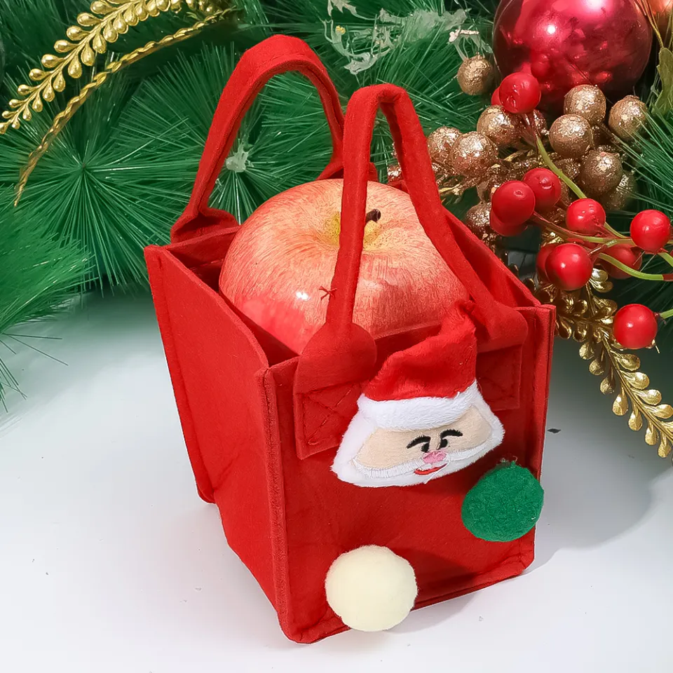 Christmas Gift Bag Christmas Ornament Bag New Year Apple Candy - Main Image