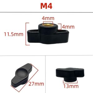 5pcs Z-type Plastic Hand Tightening Nuts with Handle Copper Core Rose Handle Star Shaped T Shaped Wooden Rotary Knob for Hardware Tools