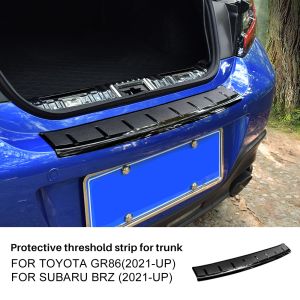 For Subaru BRZ Toyota GR86 2021-2025 Car Trunk Rear Bumper Protector Cover Trunk Door Sill Plate Guard Rubber Strip Trim Cover Accessories