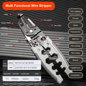 AN Pengupas Kawat Multifungsi 28-in-1 Penjepit Kawat Kuat Penggulung Kawat Terbelah