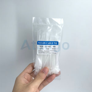 100PCS White Nylon Cable Tie For Cable Management Bundled Ties