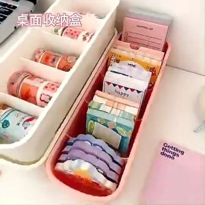 Storage Box Large Capacity Desk Organizer Space Saving Durable Office Cosmetics Home Storage Box