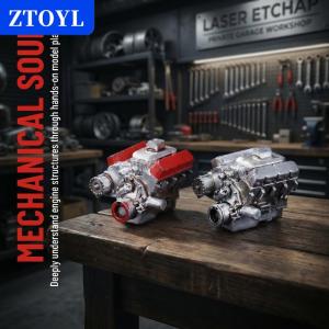 [COD]🔥🔥🔥ZTOYL 1:64 Miniature Engine Simulation Sand Table Garage Scene Model Ornament for Diecast Car Fans Desktop Decoration Accessory