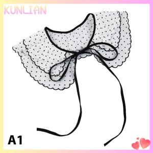 [KUNLIAN] Women Lace Collar Cloud Shoulder False Shirt Detachable Collar Necklace