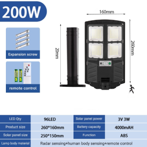 15000W Solar Lights Super Bright Solar Street Light Solar Outdoor Light Motion Sensor Human body induction IP67 Waterproof Solar Wall Lamp
