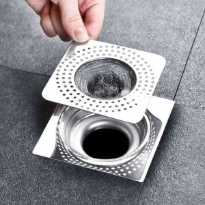 PLUMH 8ซม. ค่ะ เหล็กไร้สนิม ห้องน้ำในห้องน้ำ ตาข่ายคลุมท่อระบายน้ำ ตาข่ายคลุม อ่างล้างจานในครัว ตาข่ายคลุม ที่กรองอ่างล้างจาน ตัวกรองท่อระบายน้ำ ที่ดักผม