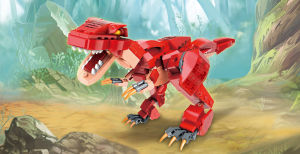 Đồ chơi xếp hình Qman 42106: Khủng long biến hình gồm 287 chi tiết kèm sách hướng dẫn