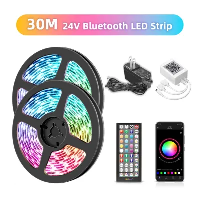 แถบไฟ LED Light RGB 5050ไฟเพลง Sync สีเปลี่ยน Sensitive ไมโครโฟนในตัวApp ควบคุมไฟ LED เชือกไฟ