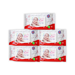 COMBO 5 Khăn ướt baby ENJOY mềm mại dưỡng ẩm tiện dụng đạt chuẩn sức khỏe SGS - Gói 20/50/65/80 tờ