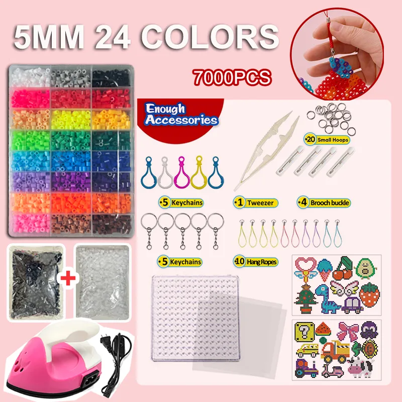 DIY Perler Beads Manik-manik Sekering Kit Mainan 5 Mm Manik-manik