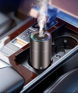 Car Essential Oil Diff Humidifier | LED Light Air Purifier & Aroma Freshener for Auto Use