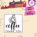 (เพิ่มชื่อร้านขั้นต่ำ 10 ชุด) สติ๊กเกอร์ติดแก้วกาแฟ Coffee  สติกเกอร์ติดเครื่องดื่ม แก้ไขฟรี ได้คัทพร้อมใช้งาน (1 ชุด 140 ดวง) PPP035-กระดาษ. 