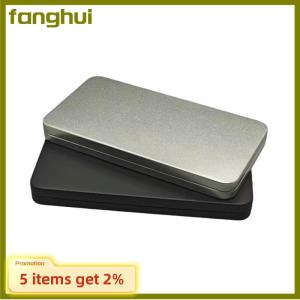 fanghui Paper Money Holder Tinplate Currency Tray Small Metal Cash Storage Box Convenient Money Protector Case Organization
