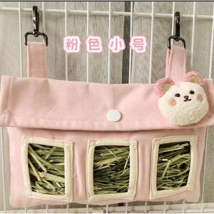 rabbit grass holder 兔子帆布草袋防扒布草架大容量不漏草防浪费草架荷兰猪龙猫豚鼠