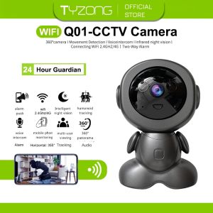 FHD Smart Robot IP Camera Wifi CCTV 360 Pan/Tilt Rotate PTZ Night Vision Security Home Baby Monitor
