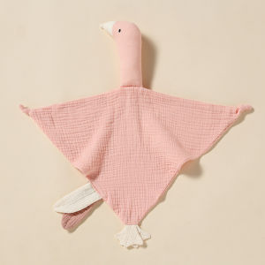 HamshMoc Baby Big Goose Security Blanket Pure Cotton Gauze Chewable Newborn Sleep Companion Infant Soothing Toy