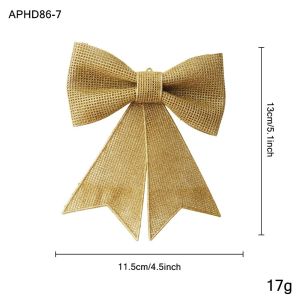 ADAM Chất liệu vải bố thô Vật trang trí hình nơ Giáng sinh Hình nơ Nhựa Trang trí nơ cho dịp lễ Nhiều màu sắc Hoàn thiện mờ  dây chuyền treo cây thông Noel Đồ trang trí cây thông Noel