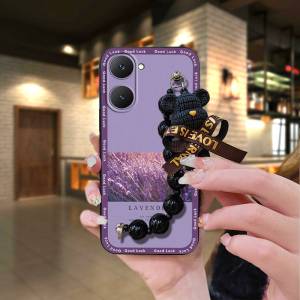 Anti-knock cute Phone Case For VIVO Y18S/Y30T/T36C/Y37 5G/Y37M Black pearl pendant phone case Dirt-resistant silicone