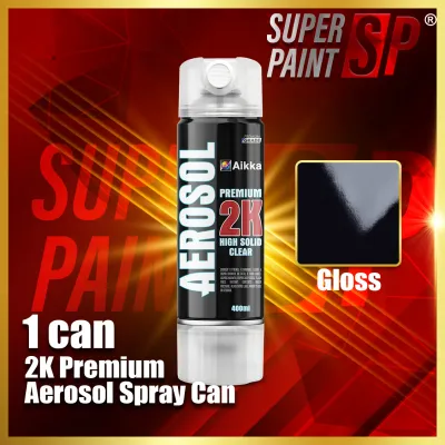 AIKKA Clear Coat 2K Coating 400ml Aerosol Spray Paint High Solid High Gloss Top Coat Clear Cat Motor Metal Plastic 光油 喷漆