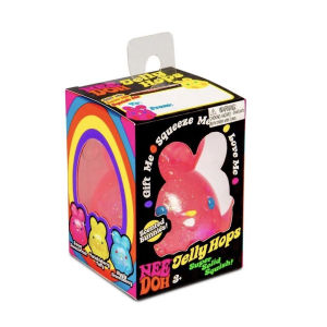 【NeeDoh Jelly Hops】 Schylling Needoh Series Jelly Hops Sensory Fidget Toy NeeDoh Rainbow Ice Cream Squishy Toy Sensory Squeeze Toy Stress Relief Anxiety Sensory Tool nee doh Little Bunny Toys Boy Girl Toy For Kids And Adults Needoh Rabbit Gumdrop
