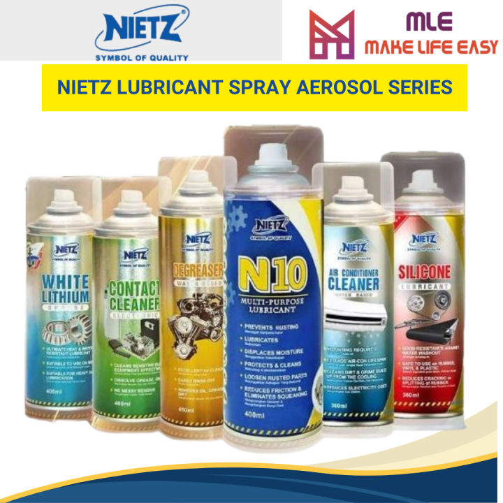 NIETZ LUBRICANT SPRAY AEROSOL SERIES 400ml N10 DEGREASER CONTACT