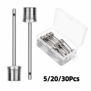 GTRBFDS 5/20/30Pcs Adaptors Air Pump Inflatable Ball Nozzle with Hole Adaptor Pump Pin Protable Multi-Function Sport Ball Inflating Pump for 4cm Football Basketball Soccer Volleyball
