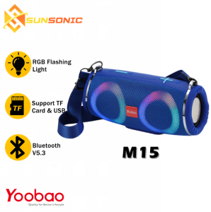 Yoobao M15 V5.3 with Strap support USB /TF Card /FM Radio /AUX Function Portable Bluetooth Hi-Fi Bass Speaker