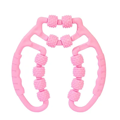 U Shape Yoga Massage Roller 12 Wheels Muscle Relaxer Skinny Leg Roller Neck Massager 瑜伽按摩滚轮12轮肌肉松弛器瘦腿滚轮颈部按摩器 Penggelek Urut Yoga Bentuk U 12 Roda Pengurut Otot Pelangsing Kaki Pengurut Leher