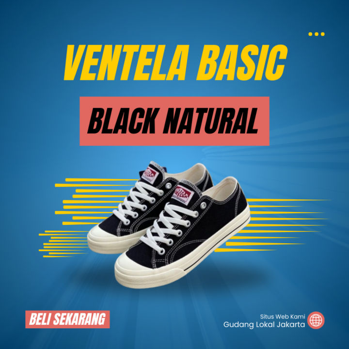 Ventela Terbaru 2024 Sepatu Ventela hitam Sepatu Black White Series 36 ...