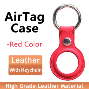 Leather Case For Apple AirTag Locator Tracker Air Tag With Keychain Anti-lost Cover Protective Casing Airtags Holder Top Sale