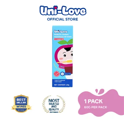 UniLove Probiotic Training Toothpaste - Flavour-Free (0-2 Years Old) 60g Pack of 1