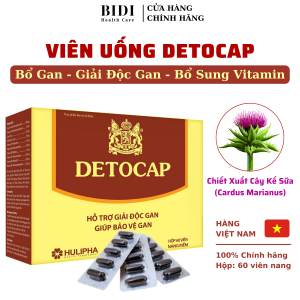 Viên Uống Bổ Gan Detocap Giúp Gan Thải Độc Tố Tăng Cường Chức Năng Gan  Bổ Sung Vitamin Bảo Vệ Tế Bào Gan