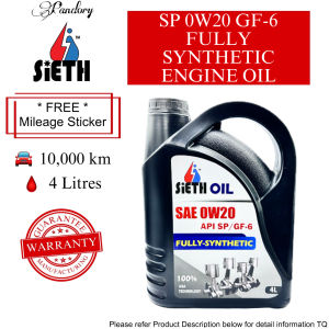 【💯ORIGINAL】SIETH ENGINE OIL (0W20)(5W30)(5W40)(10W30)(10W40)(15W40) FULLY SEMI MINERAL/ PROTON PERODUA HONDA TOYOTA KIA
