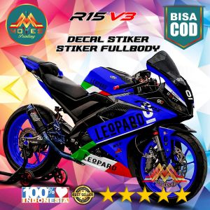 ⭐⭐⭐⭐⭐Terbaru BISA COD / BAYAR DI TEMPAT. Decal stiker full body - Decal sticker Yamaha R15 V3 Stiker Variasi R15 V3 Desain LEOPARD