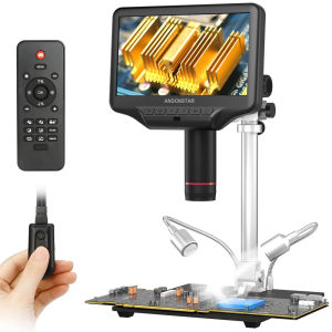 GREATLH Andonstar AD407 Pro 7 inch 270X HDMI Digital MicroscopeUpgraded 12.5 inch Metal Stand for Professional PCB/SMD Soldering Tools