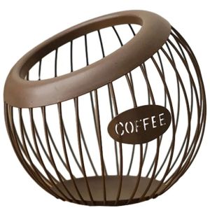 BLACKON Iron Espresso Capsule Holder Large Capacity Waterproof Coffee Creamer Organizer Creative Easy To Clean K Cup Holder Counter