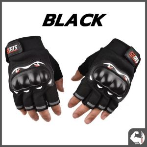 ถุงมือขับมอเตอร์ไซค์ ถุงมือขับมอไซค์ ครึ่งนิ้ว เต็มนิ้ว มีแผ่นกันลื่นที่ฝ่ามือ สายปรับข้อมือเวลโคร ติดเหนียวแน่นอย่างดี