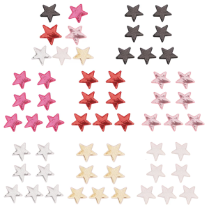 Set Of 7 Glittering Sequins Star Cloth Patches Dressmaking Supply Stick On Patches For Clothing Headband And Craft Project