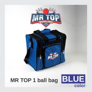 Mr Top Bowling Bag - 1 Ball Tote Blue/Red - Bowling Accessories