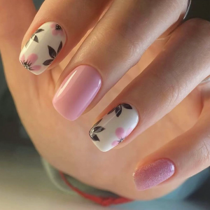 Press on Nail French Tip Square Nail Tips Fake Nail with Designs Artificial Acrylic Nail Full Cover Acrylic False Nail