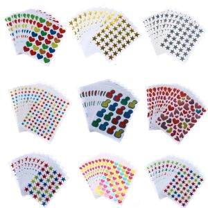 LEIFNYDI อุปกรณ์การเรียน 10 แผ่น/แพ็ค กลิตเตอร์ ฉลากติดกระดาษ ชุบทอง ดาวห้าแฉก สติ๊กเกอร์ตกแต่ง สติ๊กเกอร์สรรเสริญครู สติ๊กเกอร์รางวัล สติ๊กเกอร์เด็ก