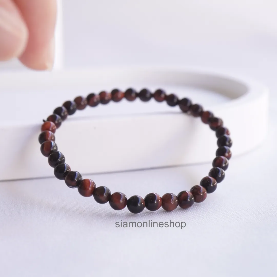 RED TIGEREYE หินเรดไทเกอร์อาย พลอยตาเสือสีแดง เลือกขนาดเม็ดหินได้