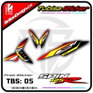 Sticker Striping Variasi Spin 125 R - Stiker Striping Motor Spin 125 R Desain Racing. TBS.SF.05